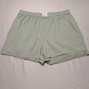 Gilly Hicks Lounge Shorts Mens Medium Sage Green Boxer Style Relaxed Sleepwear